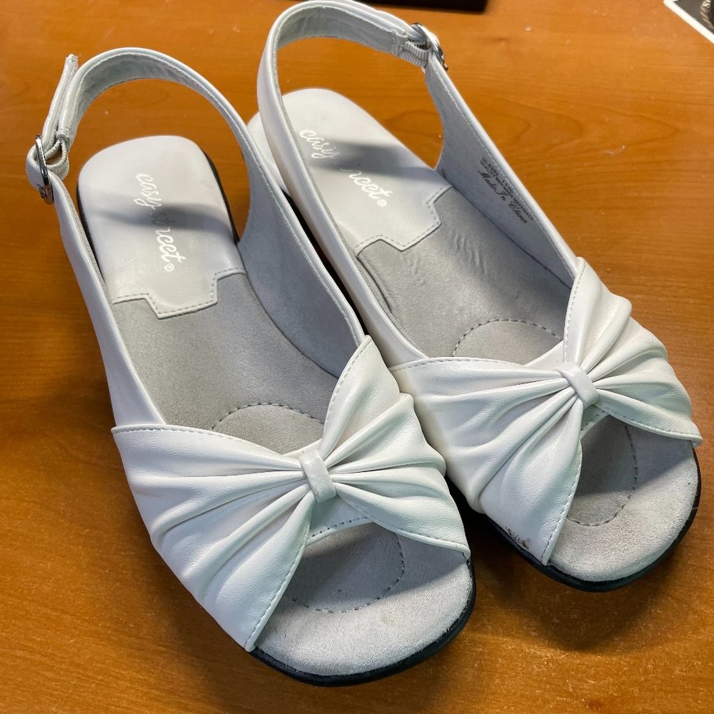 Easy Street "Fantasia" Sandals, White, 7-1/2M